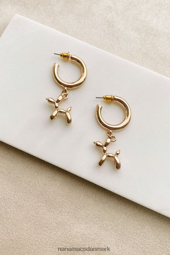 sjove spil ballon dyr hoop øreringe NanaMacs XJPBDL4344 guld