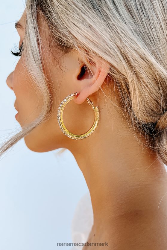 stirre ikke rhinestone hoop øreringe NanaMacs XJPBDL4262 guld