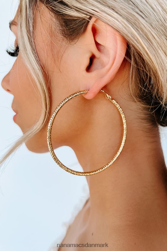 talkin' smack store teksturerede hoop øreringe NanaMacs XJPBDL4331 guld