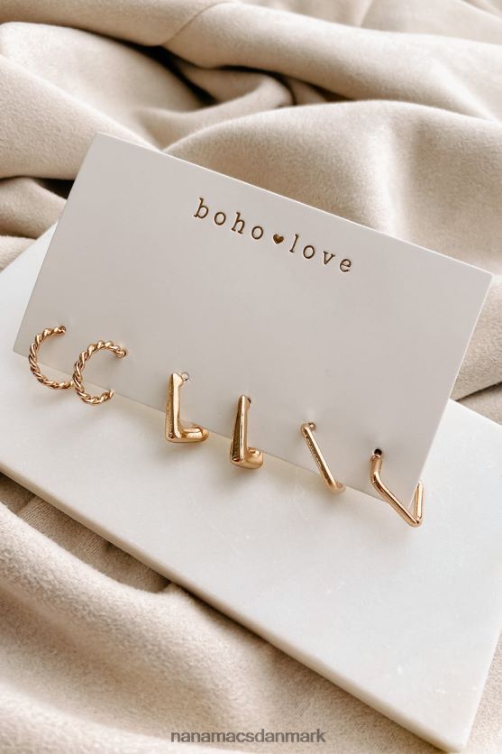 trifecta hoop øreringe NanaMacs XJPBDL4246 guld