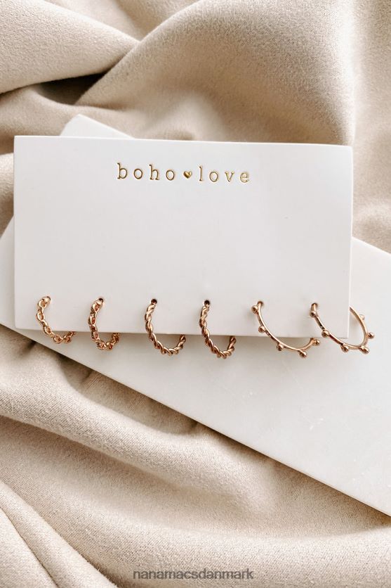 triple trussel hoop øreringe pakke NanaMacs XJPBDL4245 guld