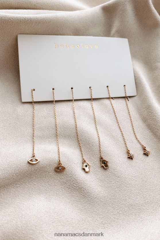 whimsy wishing trådkæde øreringe pakke NanaMacs XJPBDL4323 guld