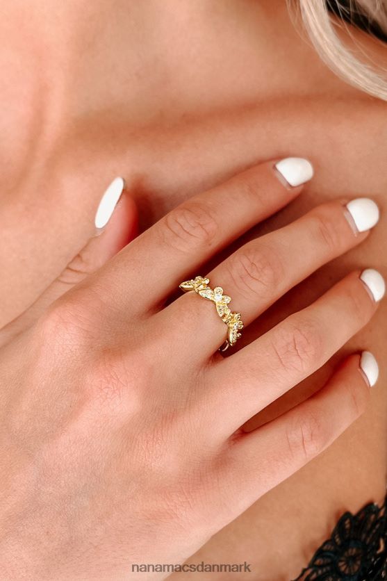 flagrende omkring sommerfugleringen NanaMacs XJPBDL4441 guld