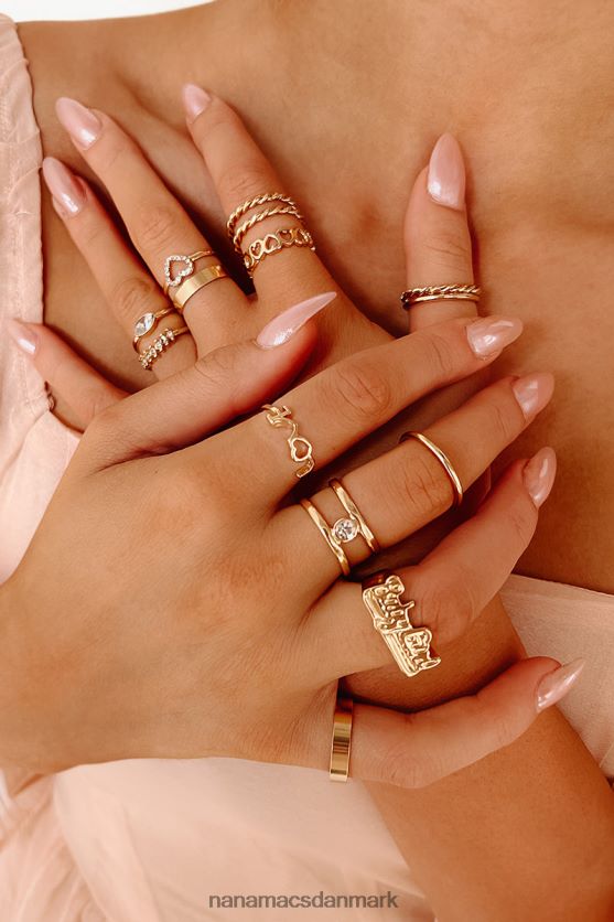 life of the party 14-delt ringsæt NanaMacs XJPBDL4434 guld