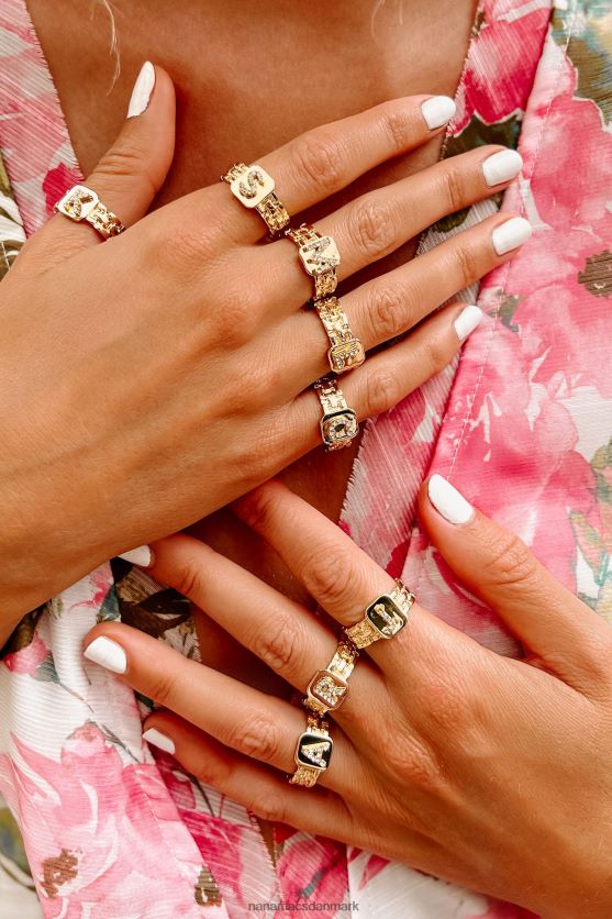 tegn på magt brev erklæring ring NanaMacs XJPBDL4440 guld