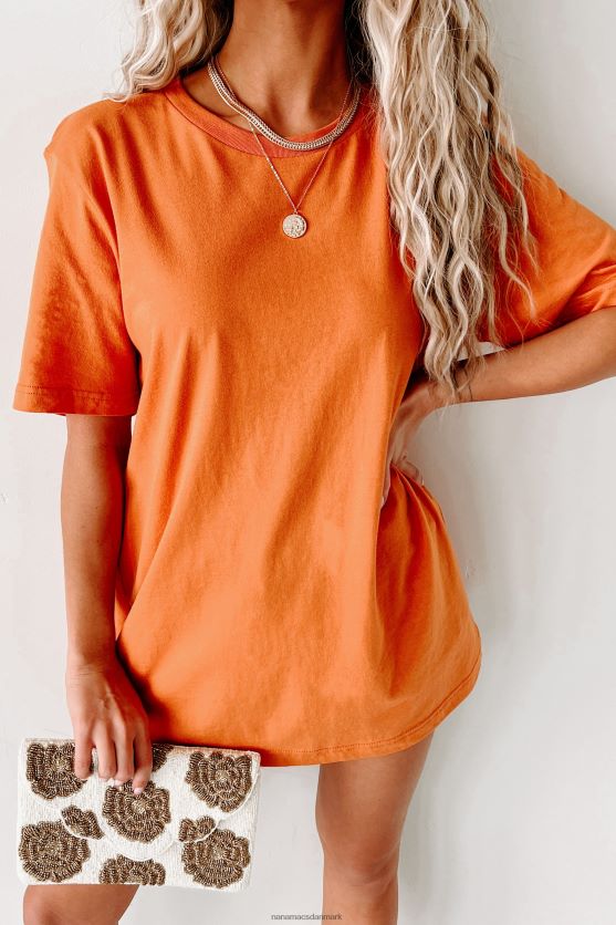 basic kortærmet t-shirt NanaMacs XJPBDL701 orange