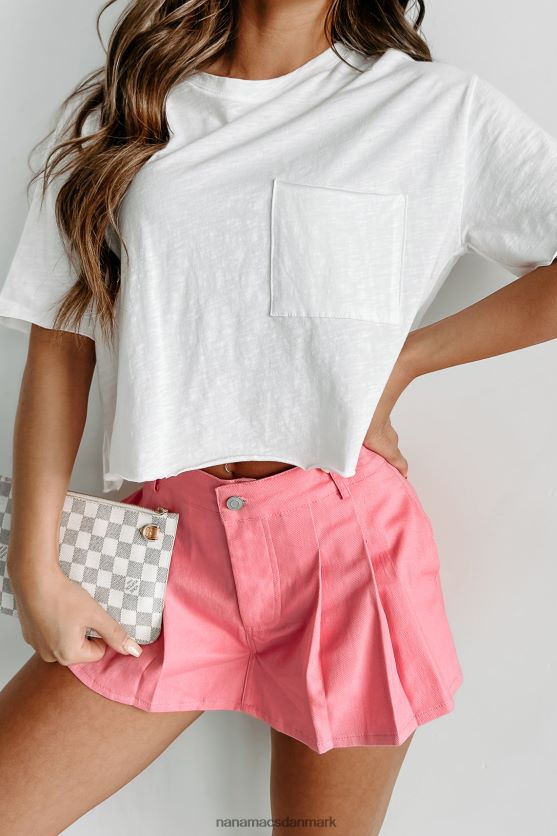 gennemsnitlig pige-t-shirt med rå søm NanaMacs XJPBDL563 hvid