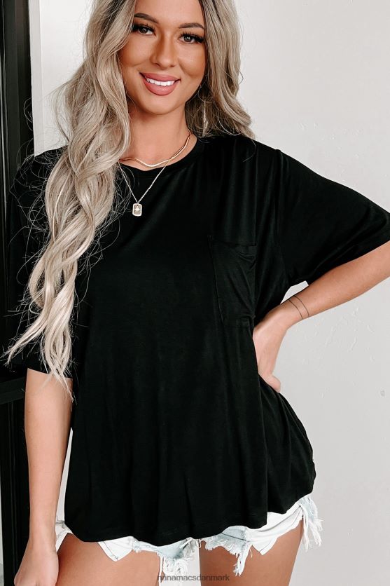 kortærmet T-shirt med rund hals NanaMacs XJPBDL594 sort