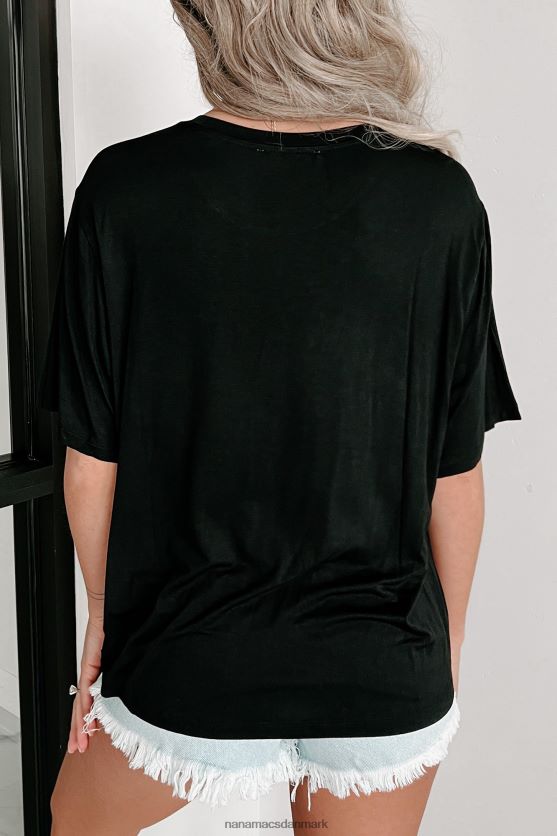 kortærmet T-shirt med rund hals NanaMacs XJPBDL594 sort