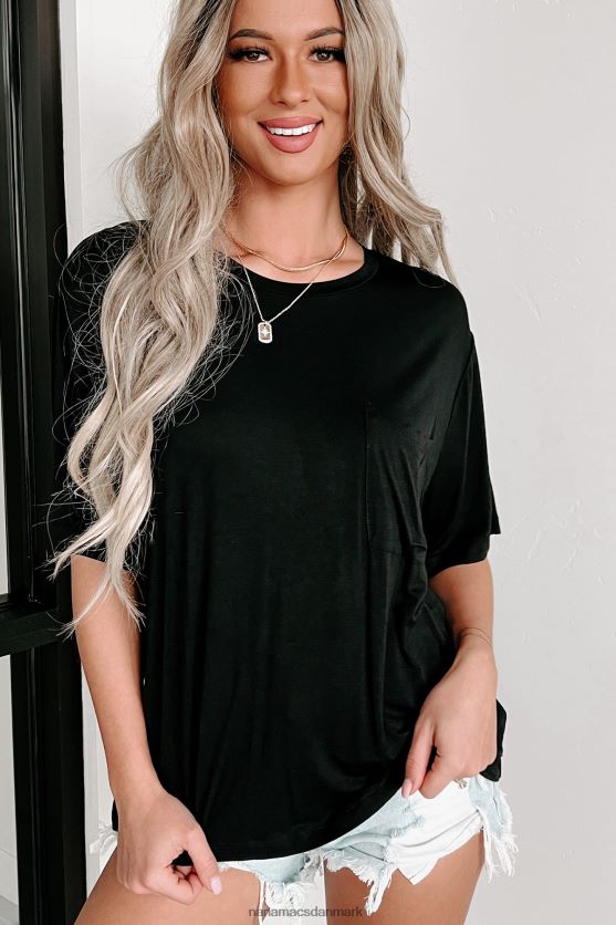 kortærmet T-shirt med rund hals NanaMacs XJPBDL594 sort