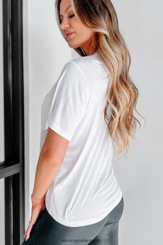 læring tålmodighed rund hals t-shirt NanaMacs XJPBDL715 off white