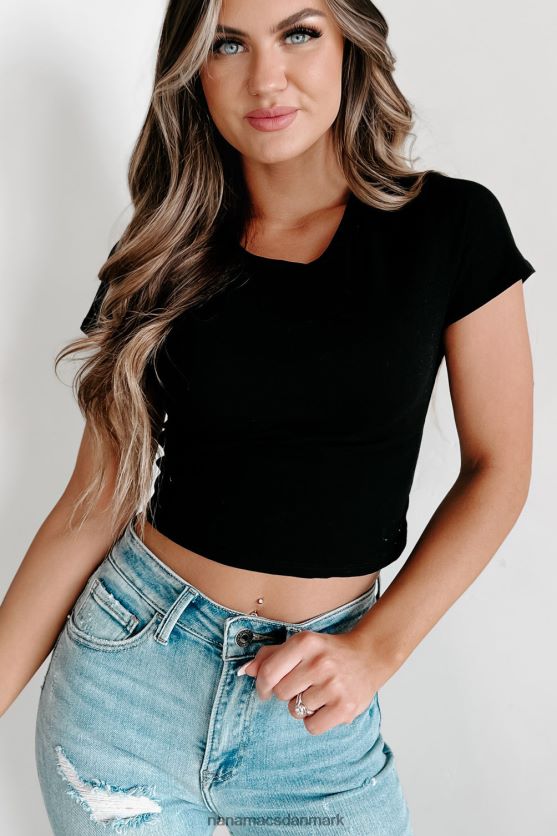 monteret crop tee NanaMacs XJPBDL1242 sort