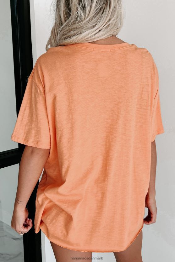 oversized slub strik lomme-t-shirt NanaMacs XJPBDL591 abrikos