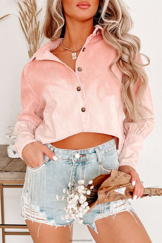 blege du en lektion bleget fløjlsbukser beskåret button-down NanaMacs XJPBDL1474 rødme