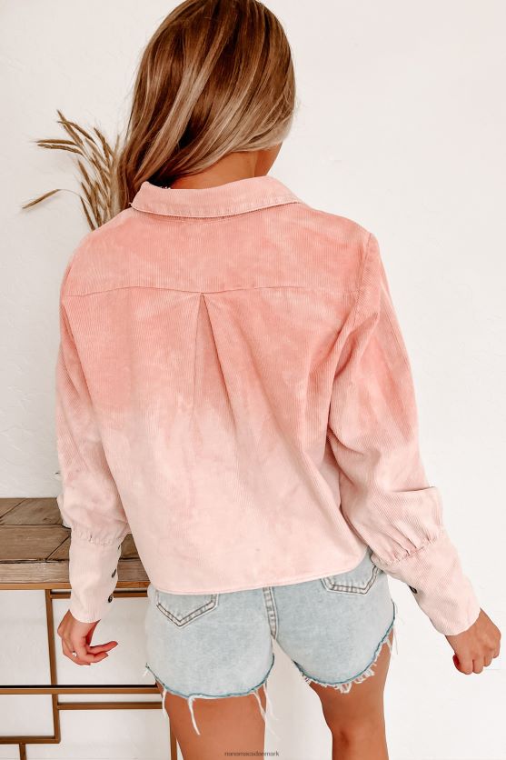 blege du en lektion bleget fløjlsbukser beskåret button-down NanaMacs XJPBDL1474 rødme