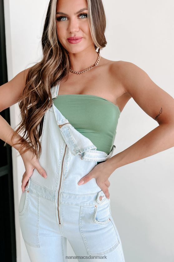 en som mig dobbeltforet crop tube top NanaMacs XJPBDL589 fyrretræ