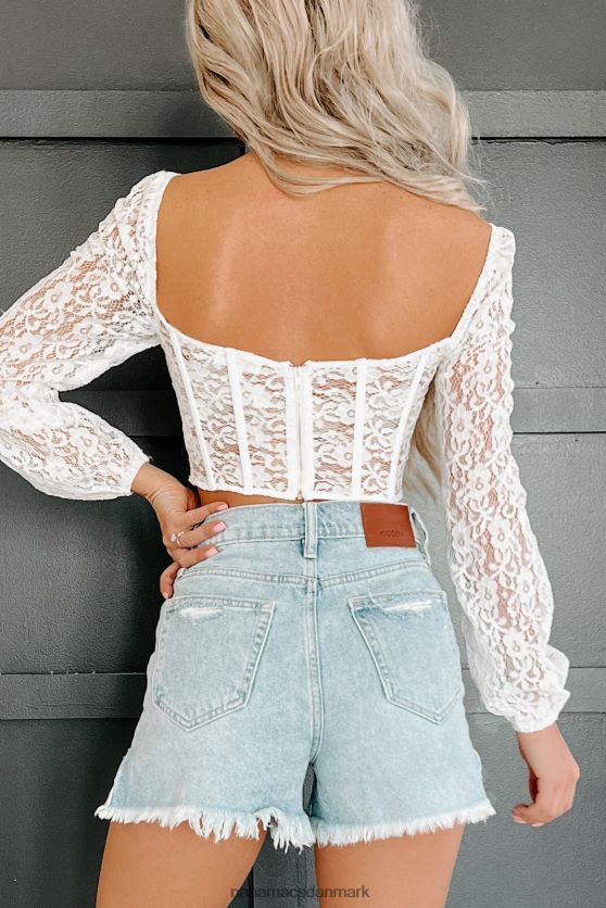 forårs cutie blonde korset top NanaMacs XJPBDL1203 hvid