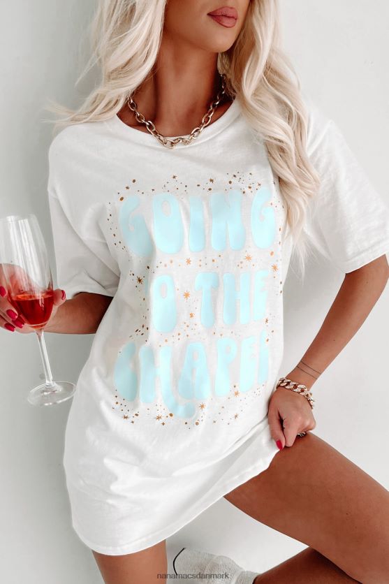 gå til kapellet metallisk grafik - flere skjorte muligheder NanaMacs XJPBDL1751 hvid