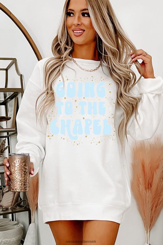 gå til kapellet metallisk grafik - flere skjorte muligheder NanaMacs XJPBDL1751 hvid