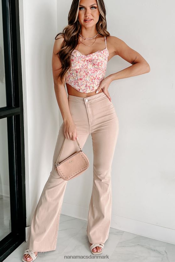 good time gal korsettop med blomsterprint NanaMacs XJPBDL1215 lyserøde blomster