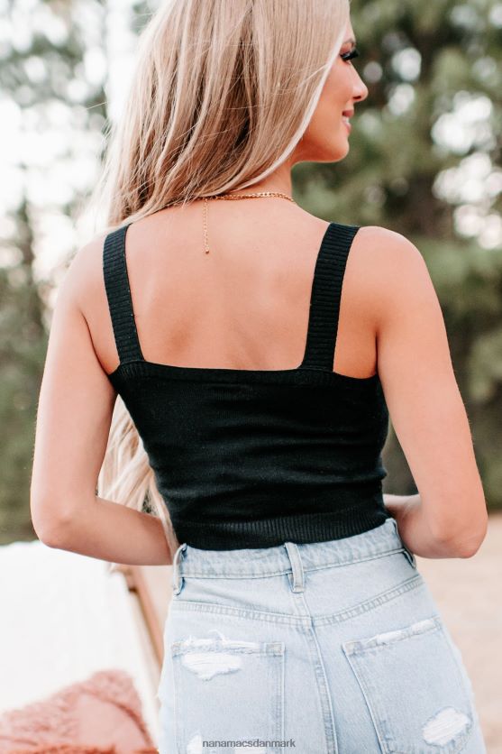 hvordan man håndterer sweater strik top NanaMacs XJPBDL1315 sort