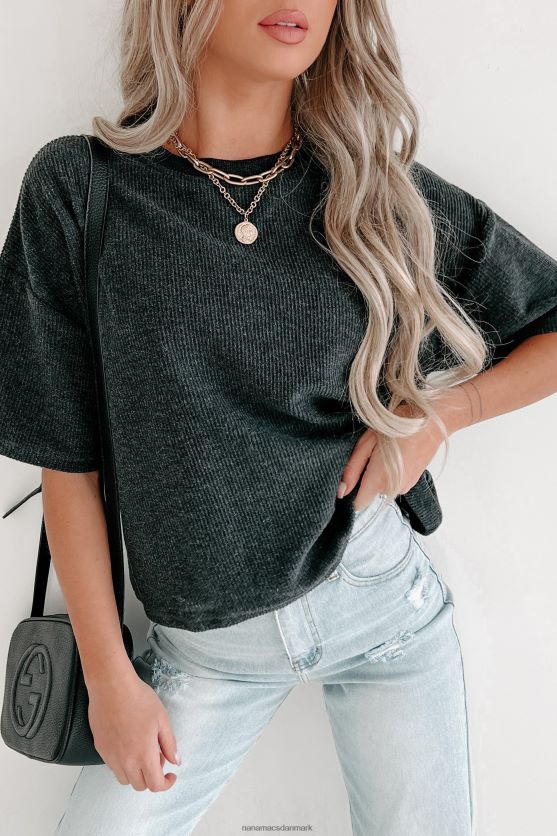 kortærmet top med ledning NanaMacs XJPBDL624 trækul