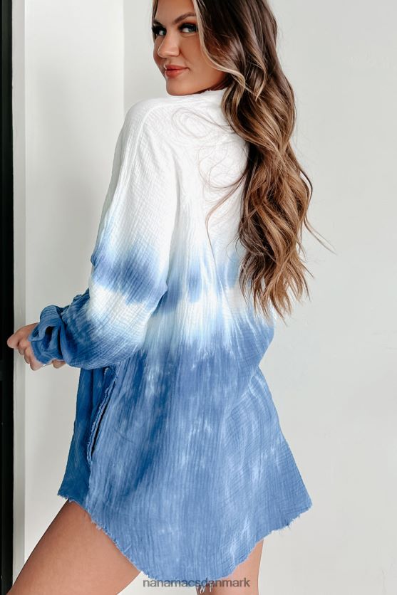 ocean eyes oversized tie-dye top NanaMacs XJPBDL1755 blå