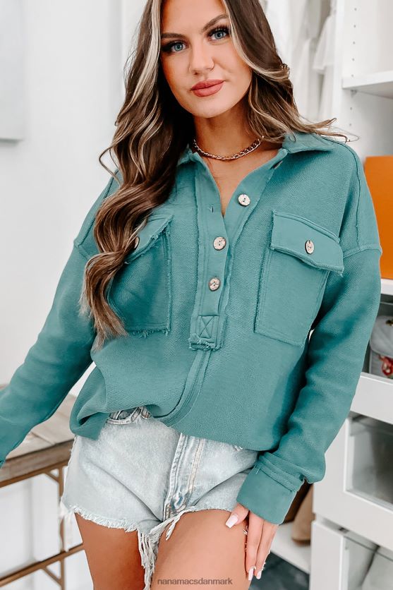 sød memory-tekstureret knap foran pull over top NanaMacs XJPBDL1750 krikand