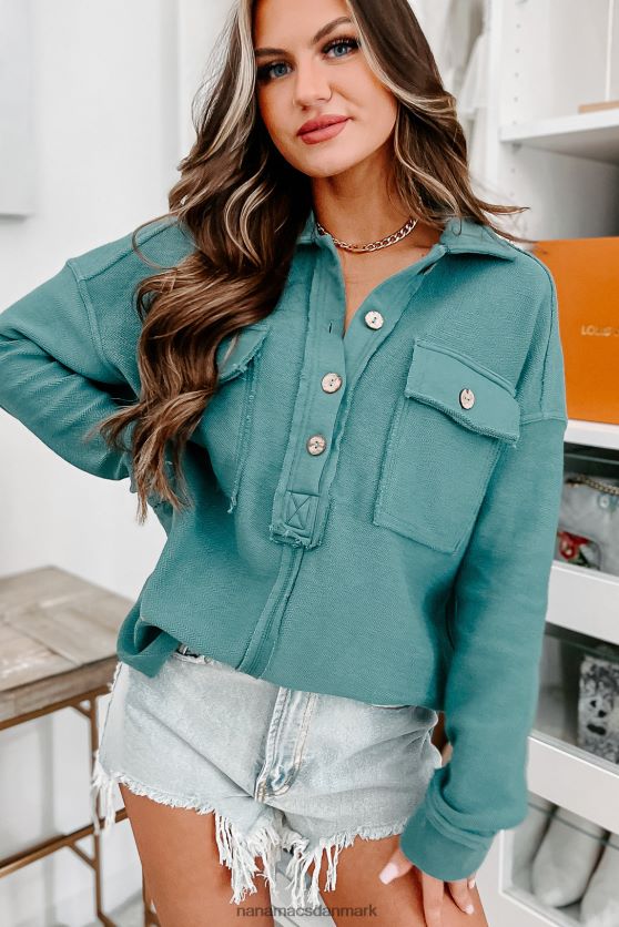 sød memory-tekstureret knap foran pull over top NanaMacs XJPBDL1750 krikand