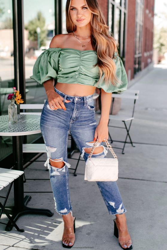 storslået sind pufærme skinnende top NanaMacs XJPBDL1248 salvie