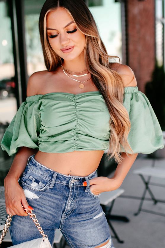 storslået sind pufærme skinnende top NanaMacs XJPBDL1248 salvie