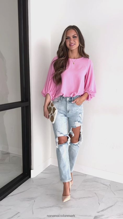 vej til storhed lanterne ærme top NanaMacs XJPBDL892 lyserød