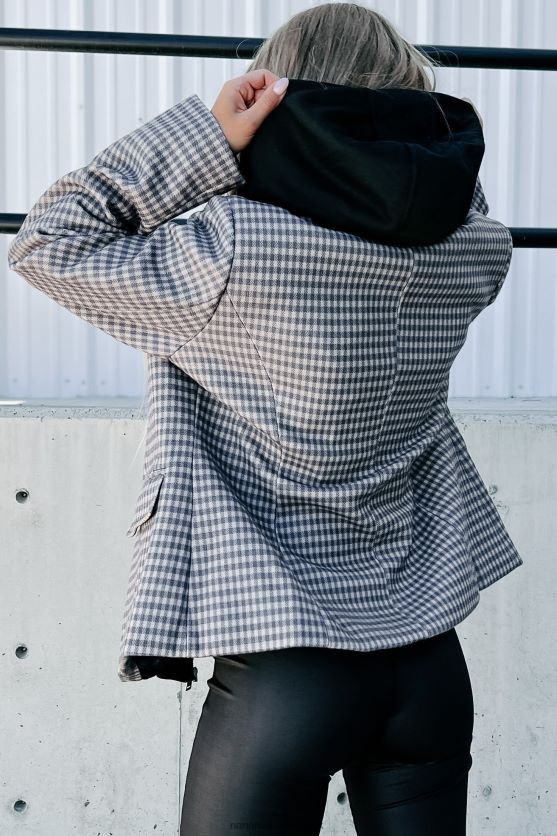 foran dine drømme hætteblazer NanaMacs XJPBDL3643 grå multi