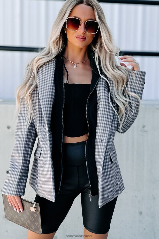 foran dine drømme hætteblazer NanaMacs XJPBDL3643 grå multi