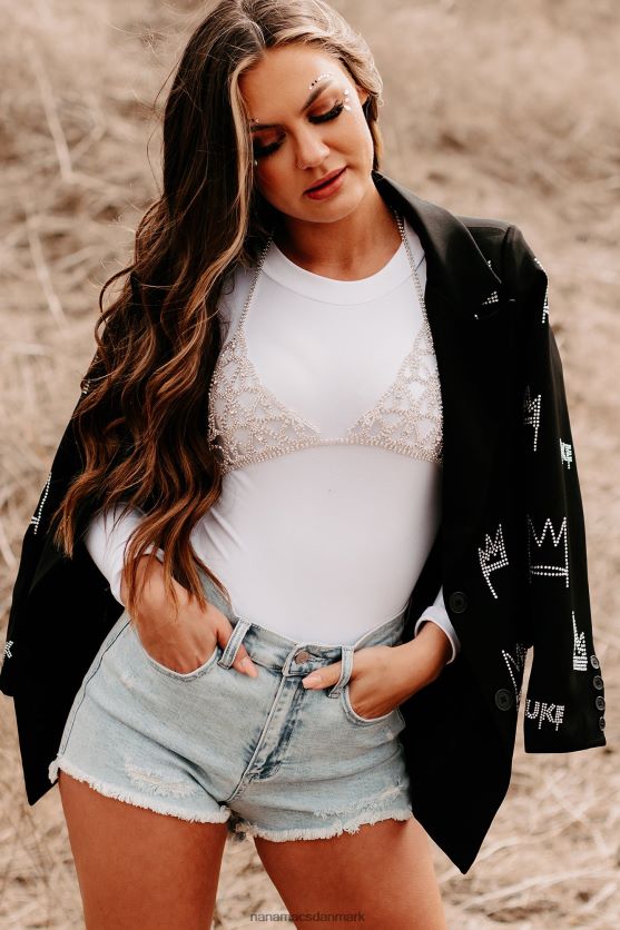 hersker som en dronning rhinestone blazer NanaMacs XJPBDL3615 sort