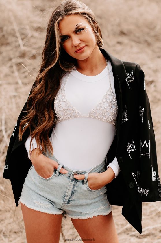 hersker som en dronning rhinestone blazer NanaMacs XJPBDL3615 sort