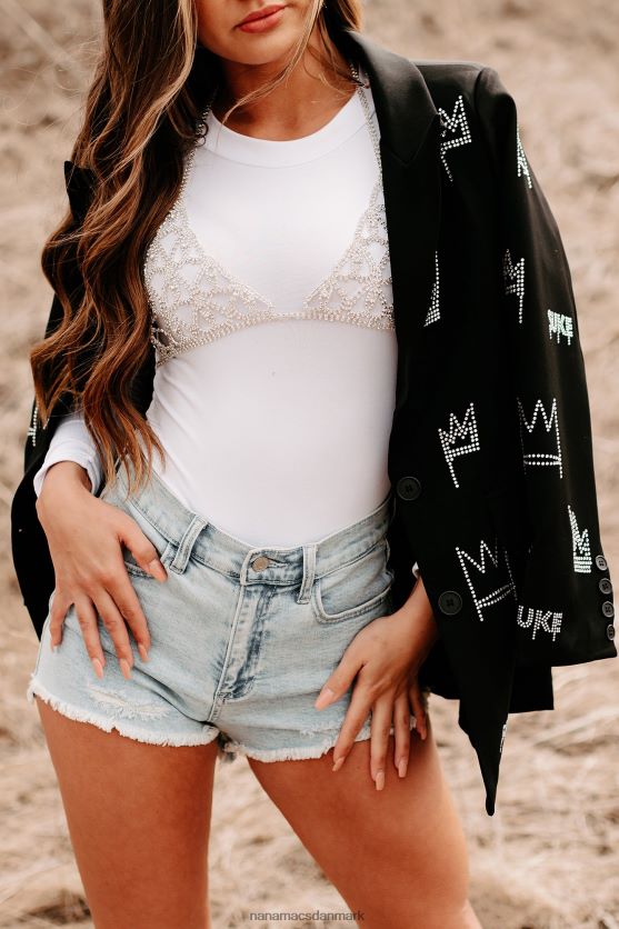hersker som en dronning rhinestone blazer NanaMacs XJPBDL3615 sort