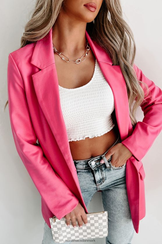 money move enkelt knap blazer NanaMacs XJPBDL3624 Hot pink