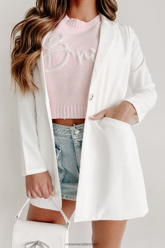 næste på dagsordenen langline blazer NanaMacs XJPBDL3611 off white