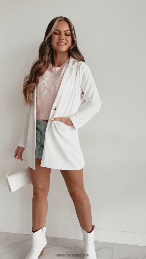 næste på dagsordenen langline blazer NanaMacs XJPBDL3611 off white