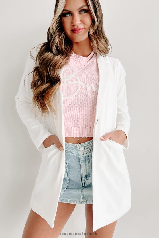 næste på dagsordenen langline blazer NanaMacs XJPBDL3611 off white