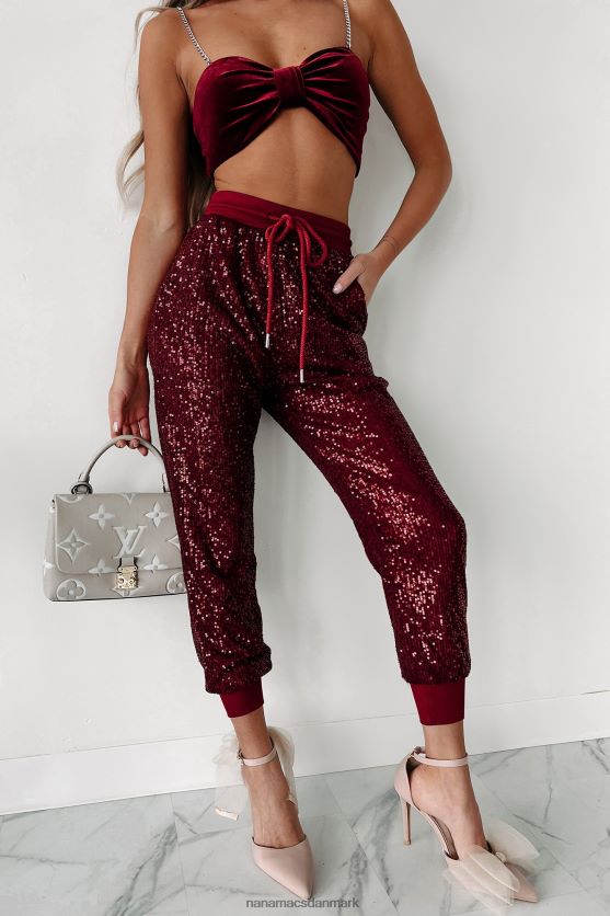 så ubesværet kæderem original crop top NanaMacs XJPBDL163 bordeaux