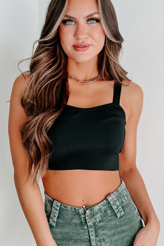 simone ribbet sweetheart crop top NanaMacs XJPBDL1218 sort