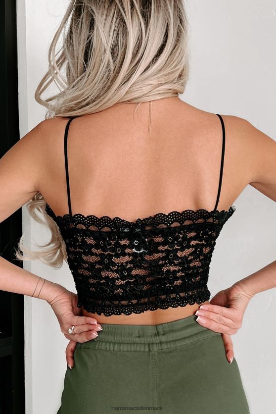 afhængig af den teksturerede blonde bralette top NanaMacs XJPBDL123 sort