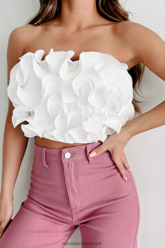 ægte kunstværk wiretop med flæsekant NanaMacs XJPBDL93 off white