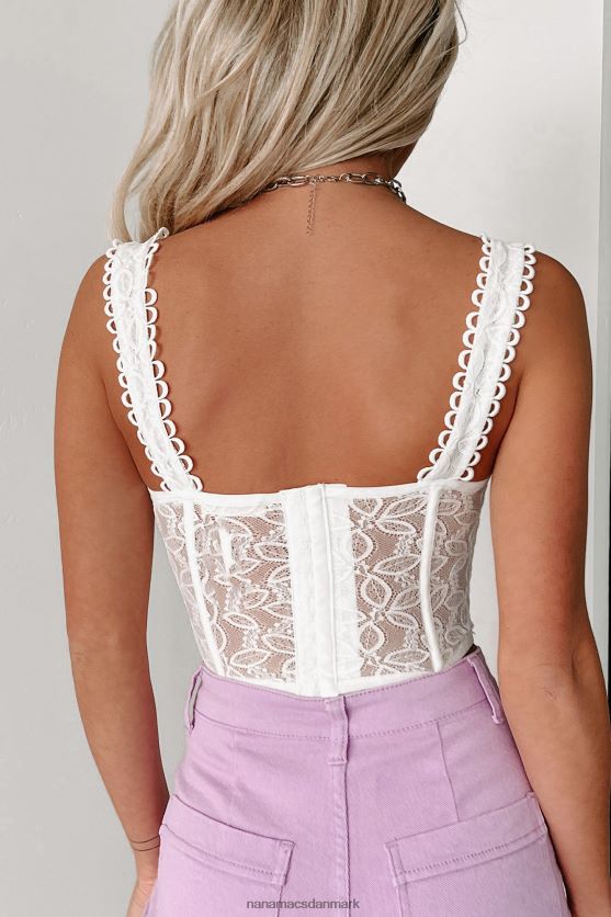 jeg sagde det første blonde korset top NanaMacs XJPBDL77 hvid