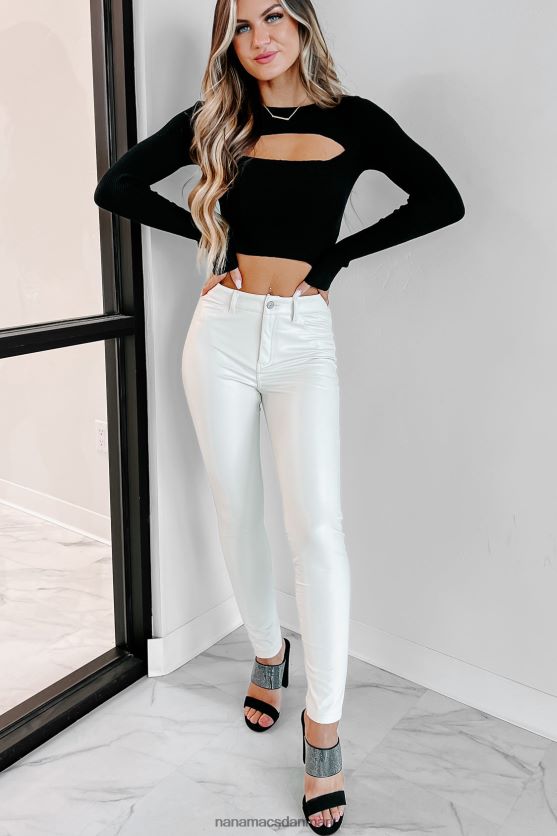 være bedre cropped cut-out sweater top NanaMacs XJPBDL203 sort