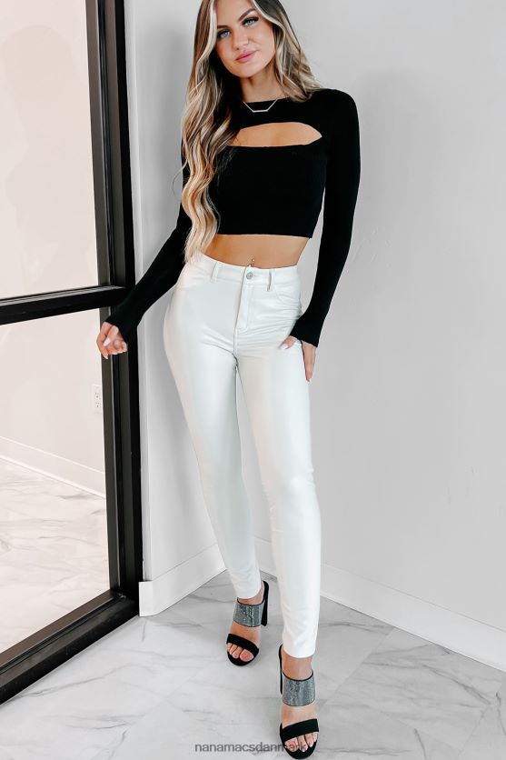 være bedre cropped cut-out sweater top NanaMacs XJPBDL203 sort