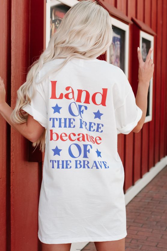 1776 land af den gratis dobbeltsidede grafiske t-shirt NanaMacs XJPBDL1086 hvid