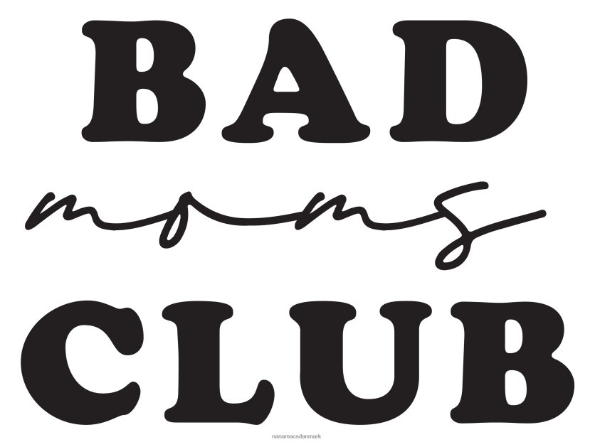 bad moms club raw hem grafisk crop tee NanaMacs XJPBDL1075 hvid